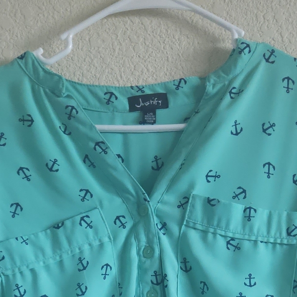 Mint green dress with anchors - Picture 8 of 8